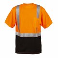 Cordova COR-BRITE Short Sleeve Shirt, Orange, 2in Silver Reflective Tape, 2XL V450-2XL